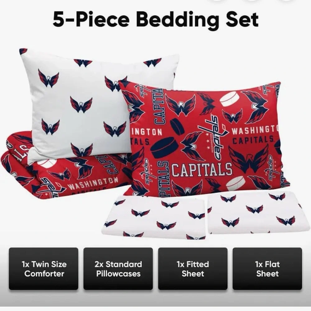 Washington Capitals - Official NHL Bedding Set Twin